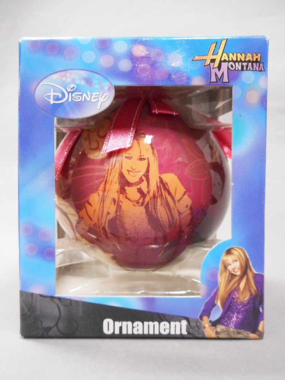 Disney Hanna Montana 3" Ball style  Ornament -New in box, Miley Cyrus